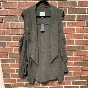 Torrid Green Utility Jacket with Waterfall Lapels